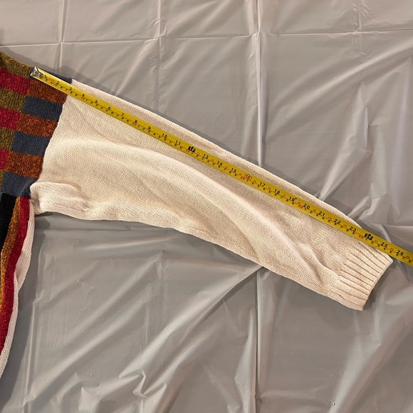 Vintage Concrete Mix Men's Pullover Multi-Color Abstract Knit Sweater Size Med - Picture 6 of 6